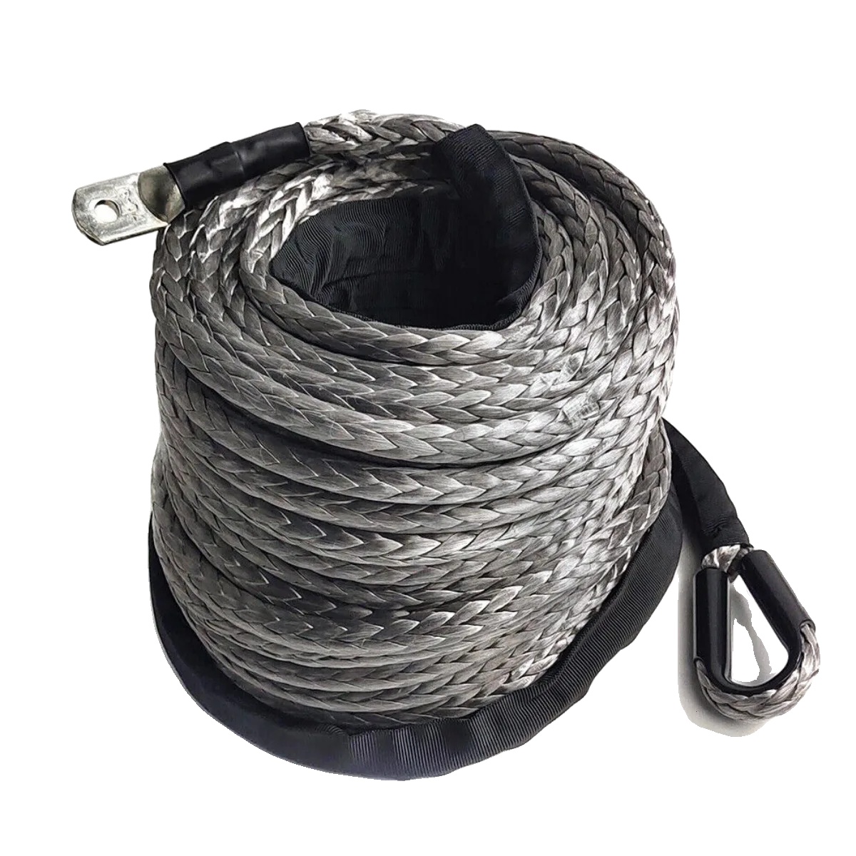 Winde Seil, Schwerlast-synthetik, 12 Stränge, Grau