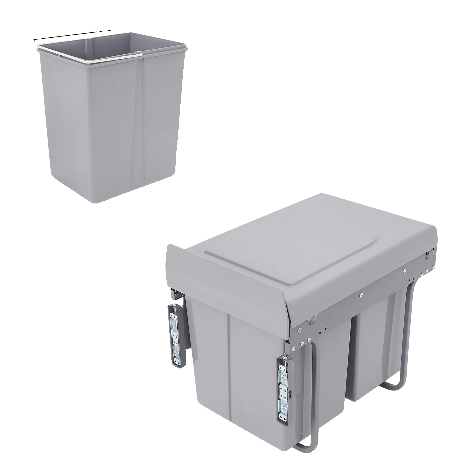 Mülltonne, Platzsparendes Design, Dual-eimer-system, Eingelassene Türplatte