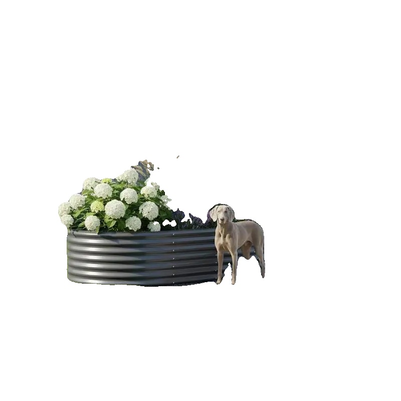 Hochbeet, Verzinkte Stahlkonstruktion, Wetterbeständiges Design, 249 X 100 X 36 Cm
