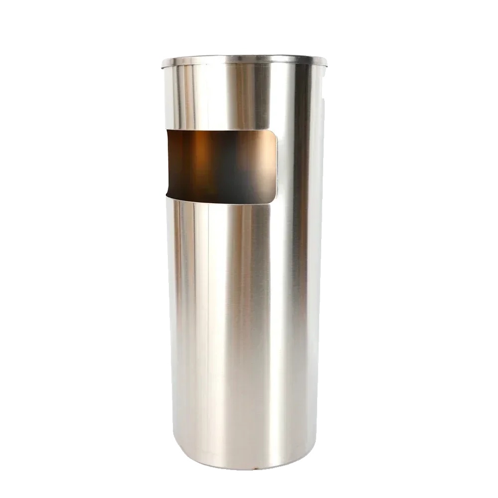 Müllbehälter, Edelstahl, 30l Fassungsvermögen, Silber