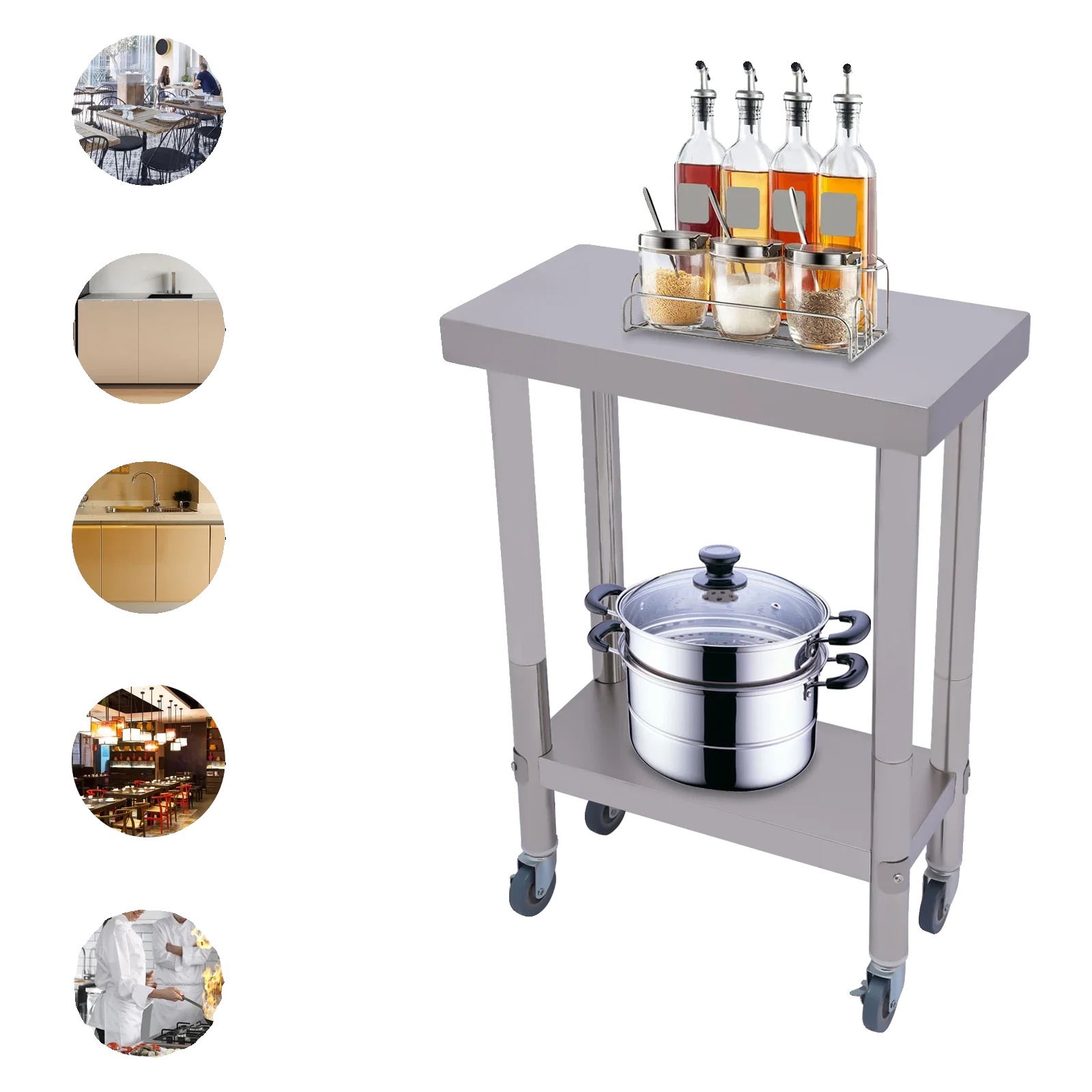 Arbeitstisch, Höhenverstellbares Regal, Tragfähigkeit 300 Kg, 51cm-99cm