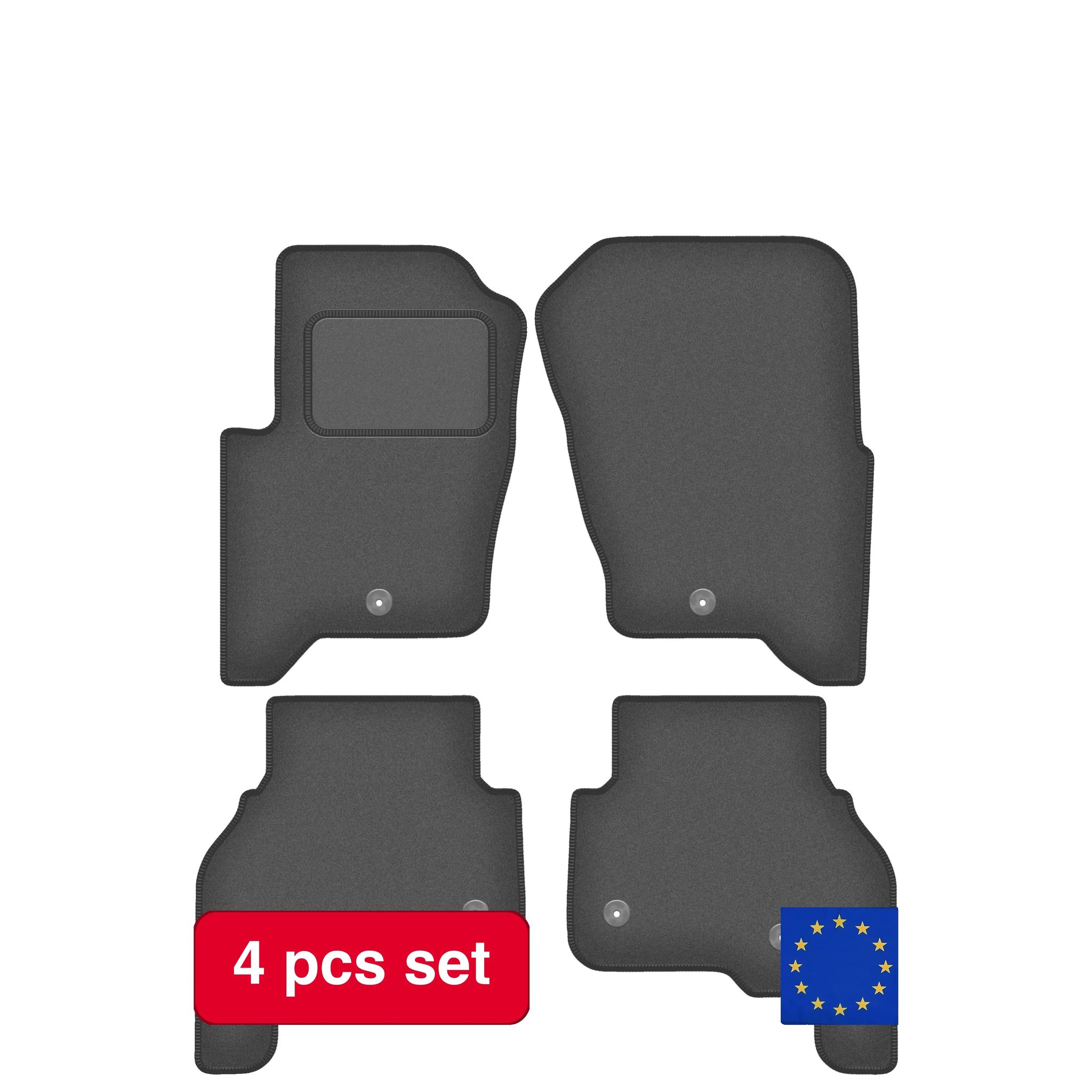 Bodenmatten, Langlebige Konstruktion, Perfekte Passform, Grau