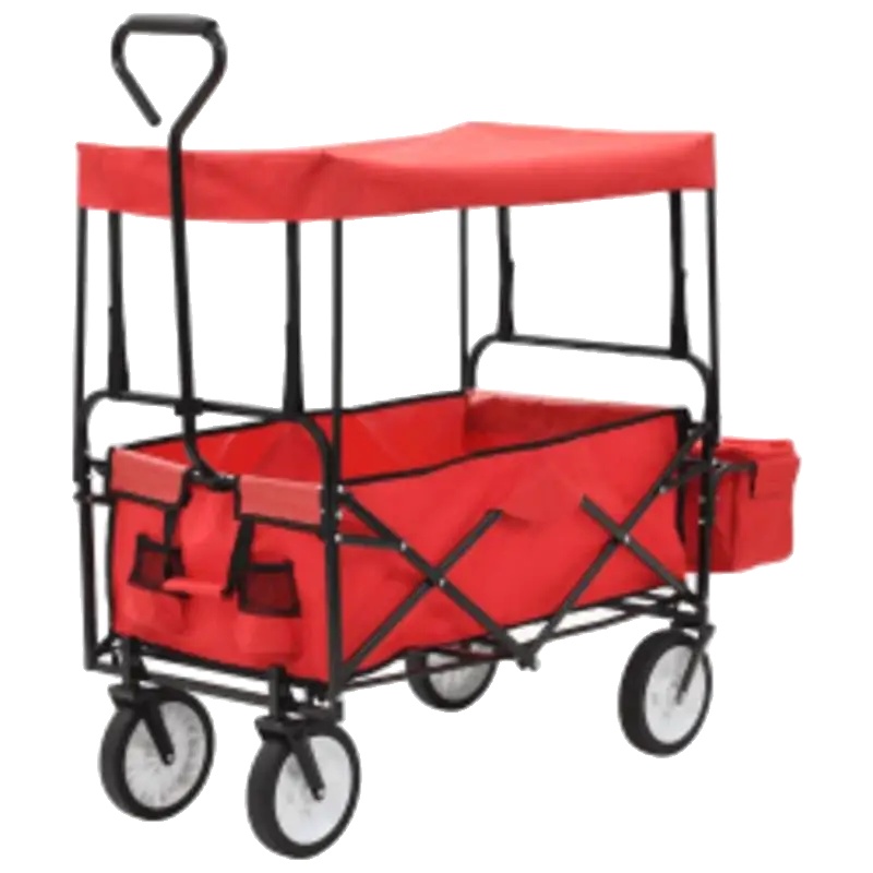 Falt-handwagen, Langlebiger Stahl, Kompaktes Design, Grau