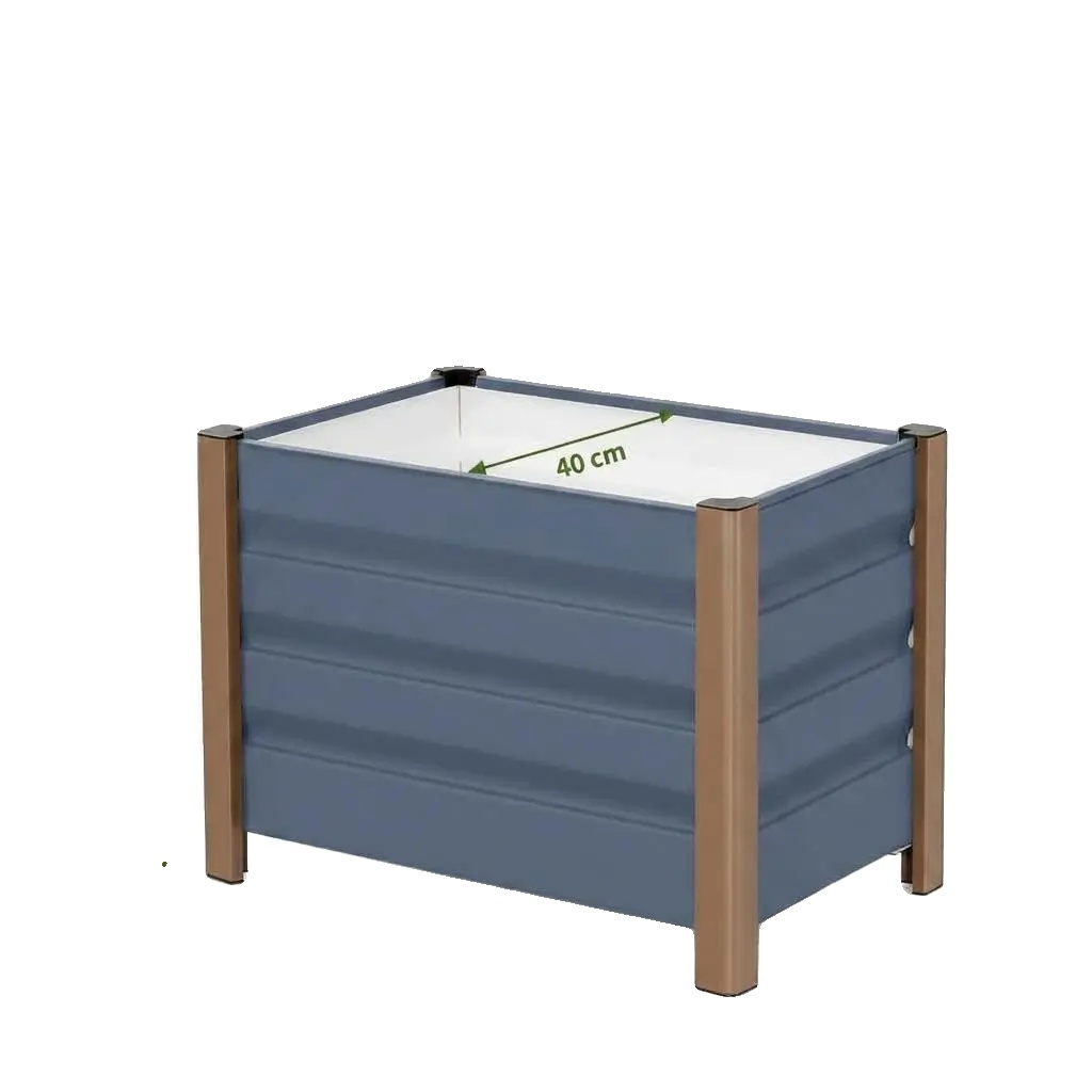 Gartenbeet, Langlebiges Aluminium, Sicheres Design, Grau 604045cm