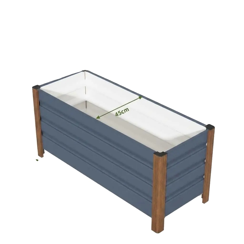 Gartenbeet, Langlebiges Aluminium, Sicheres Design, Grau 1004045cm