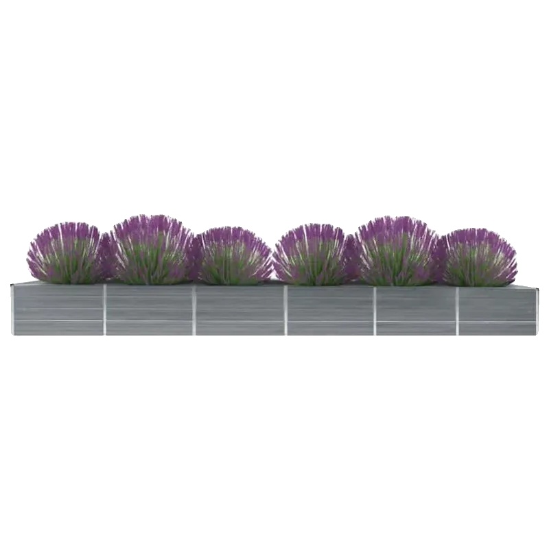 Gartenpflanzer, Verzinkter Stahl, 480 X 80 X 45 Cm, Für Den Außenbereich, Hochfeste Konstruktion, Rostbeständige Beschichtung