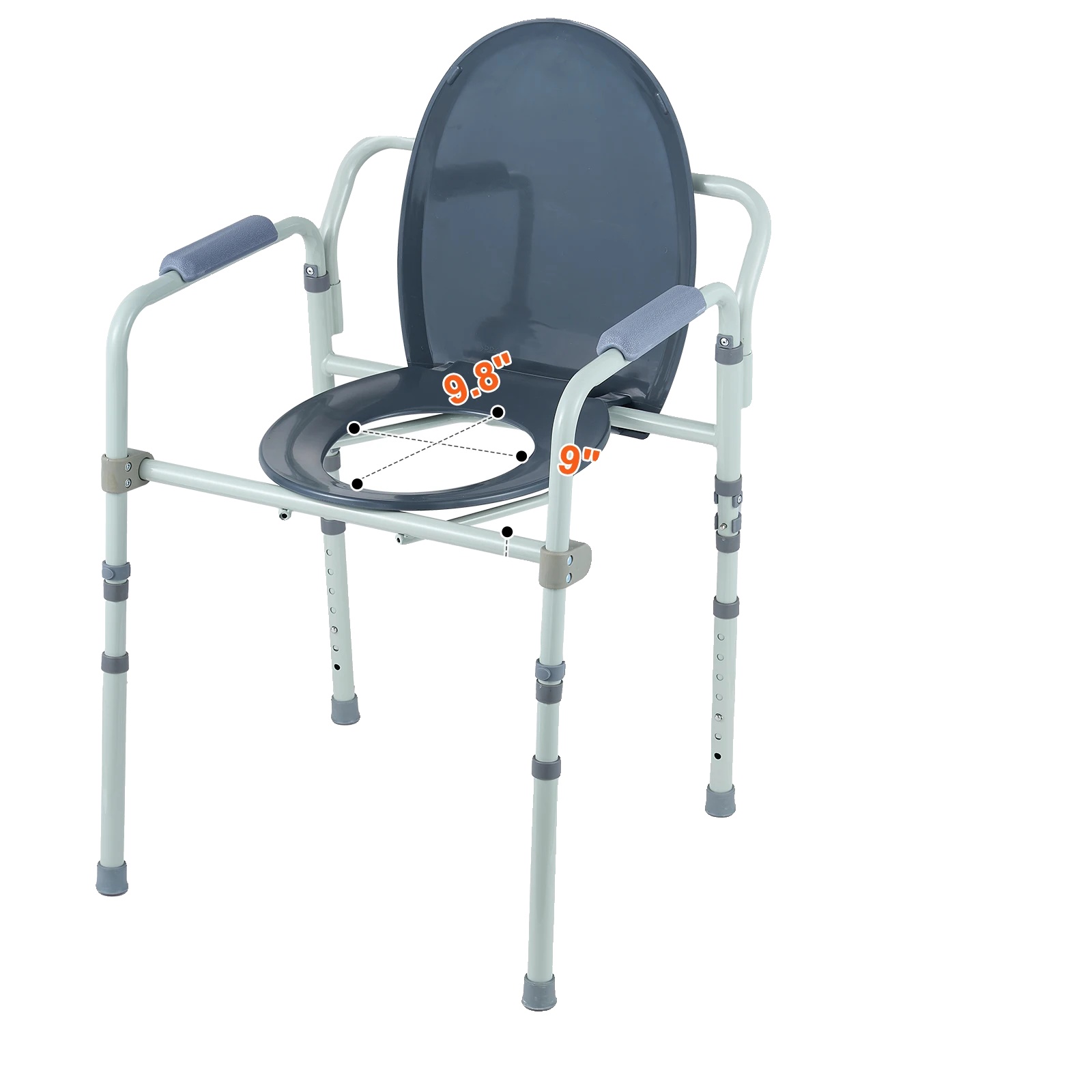 Kommode Stuhl, Höhenverstellbar, Gepolsterter Sitz, 350bls Typa