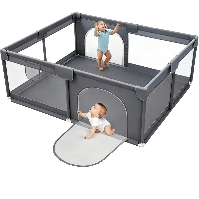 Spielplatz, Robuste Metallkonstruktion, Sicherer Innen- Und Außenbereich, Doppeltür Grau