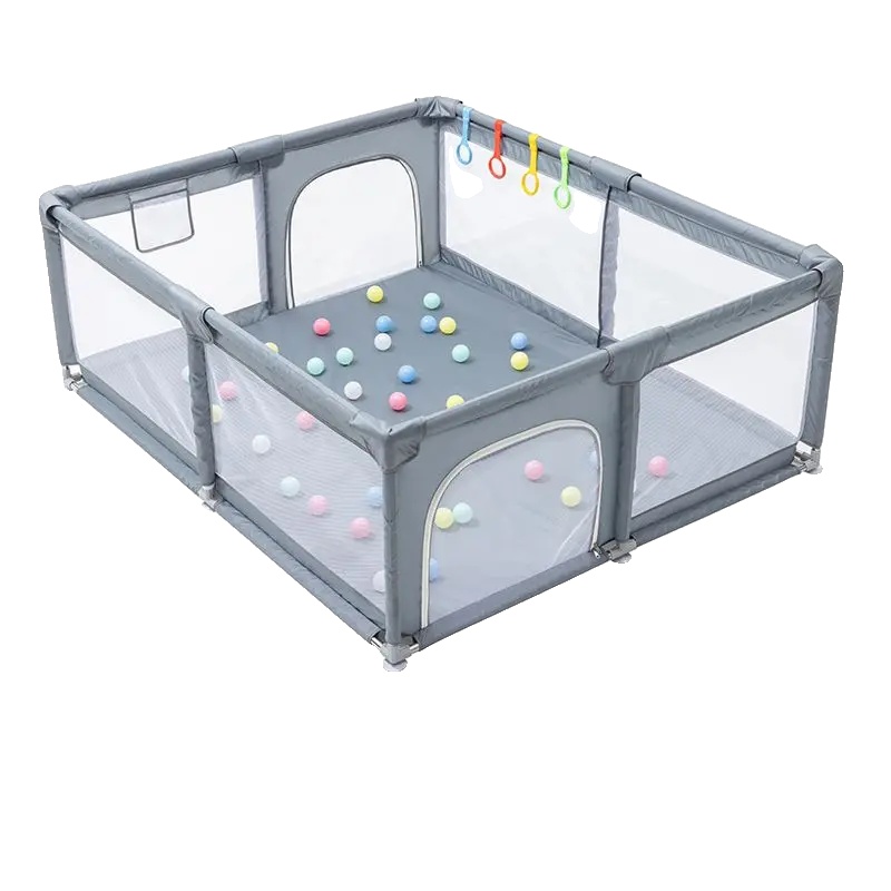 Spielplatz, Weiche Stoßdämpfung, Integrierter Bällebad, Grau 1.51.8m
