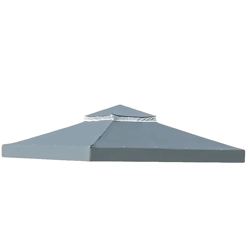 Pavillonüberdachung, Wasserdichtes Design, Verbesserte Luftzirkulation, Verbessertes Grau, 3m 3m-d