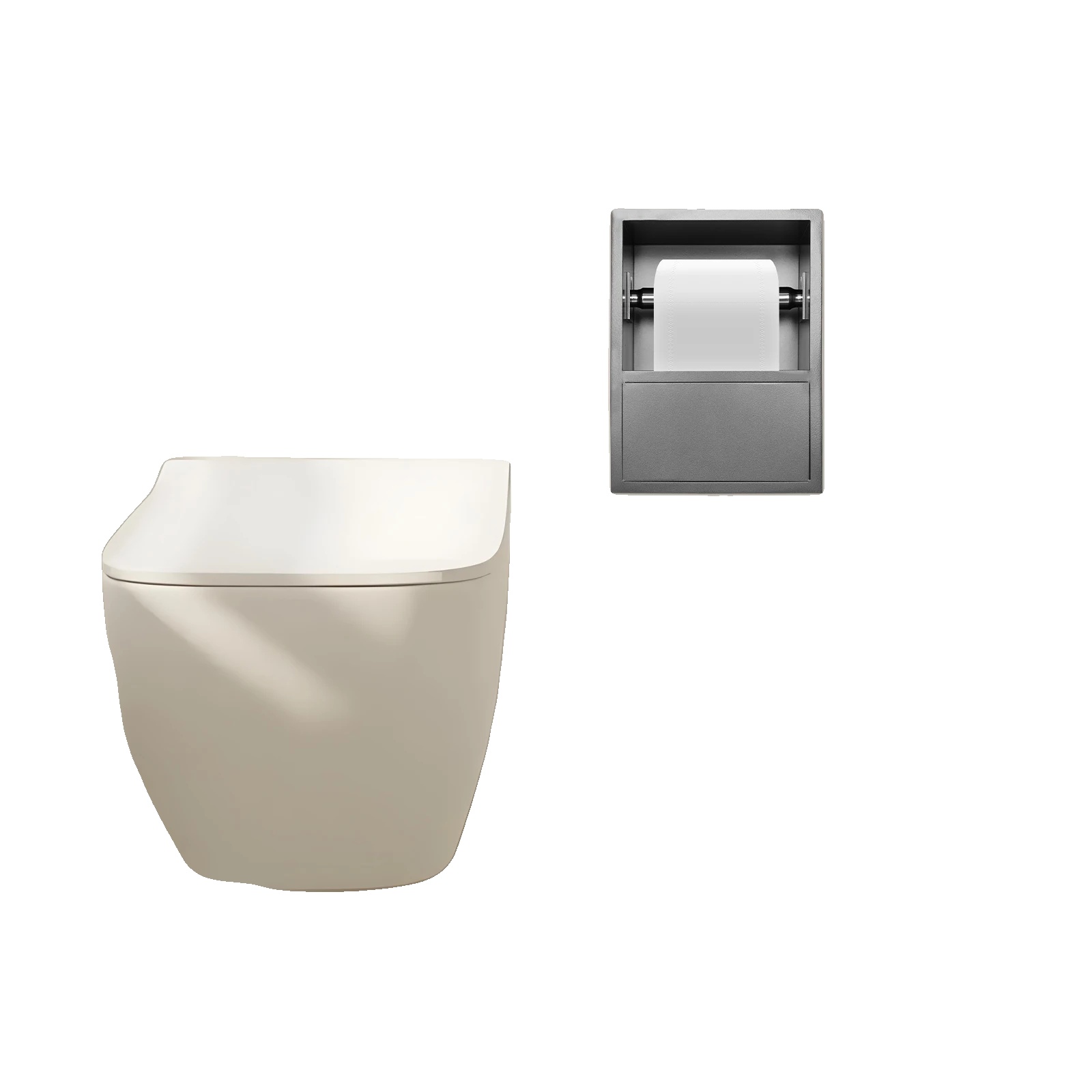 Toilettenpapierhalter, Wandmontage, Langlebiger Edelstahl, Grau