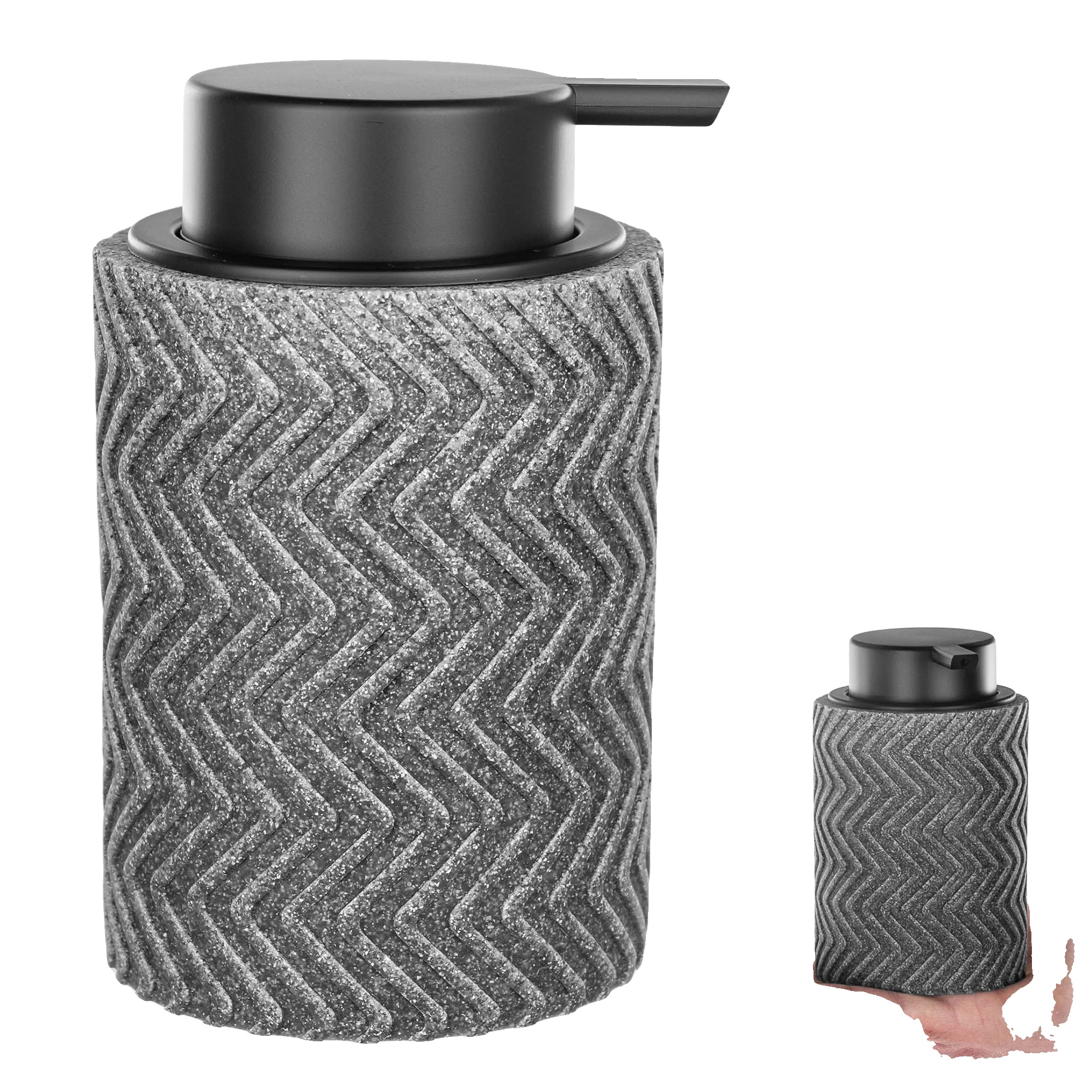 Seifenspender, Geometrisches Design, Langlebige Materialien, Grau
