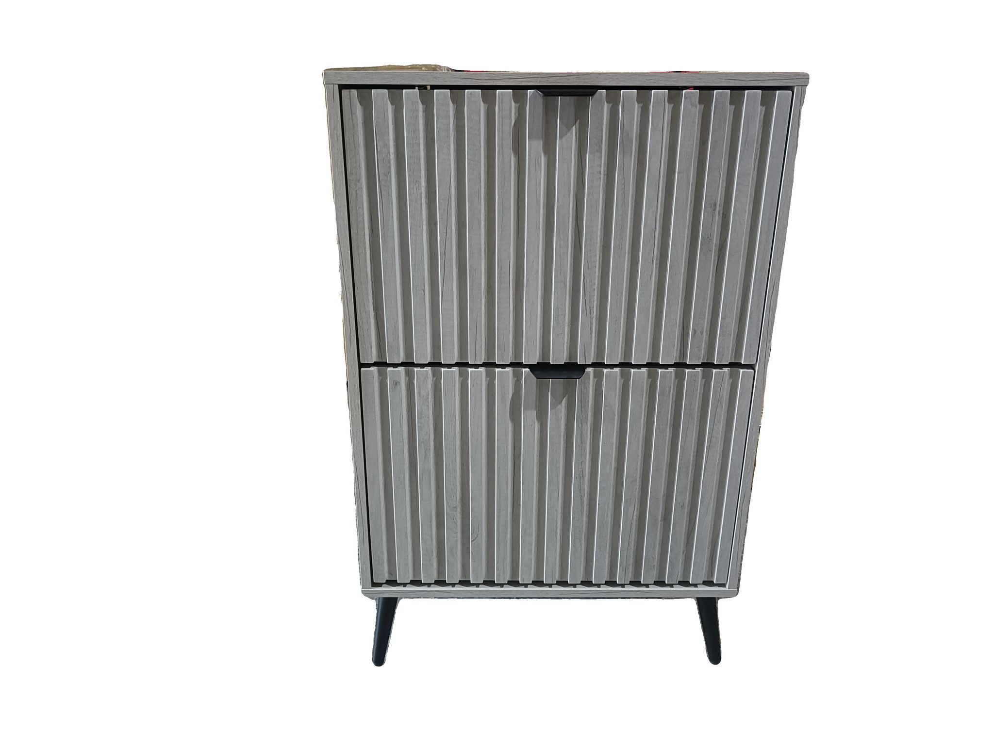 Schuhschrank, Freistehendes Design, Stilvolle Aufbewahrungslösung, Grau + Mdf