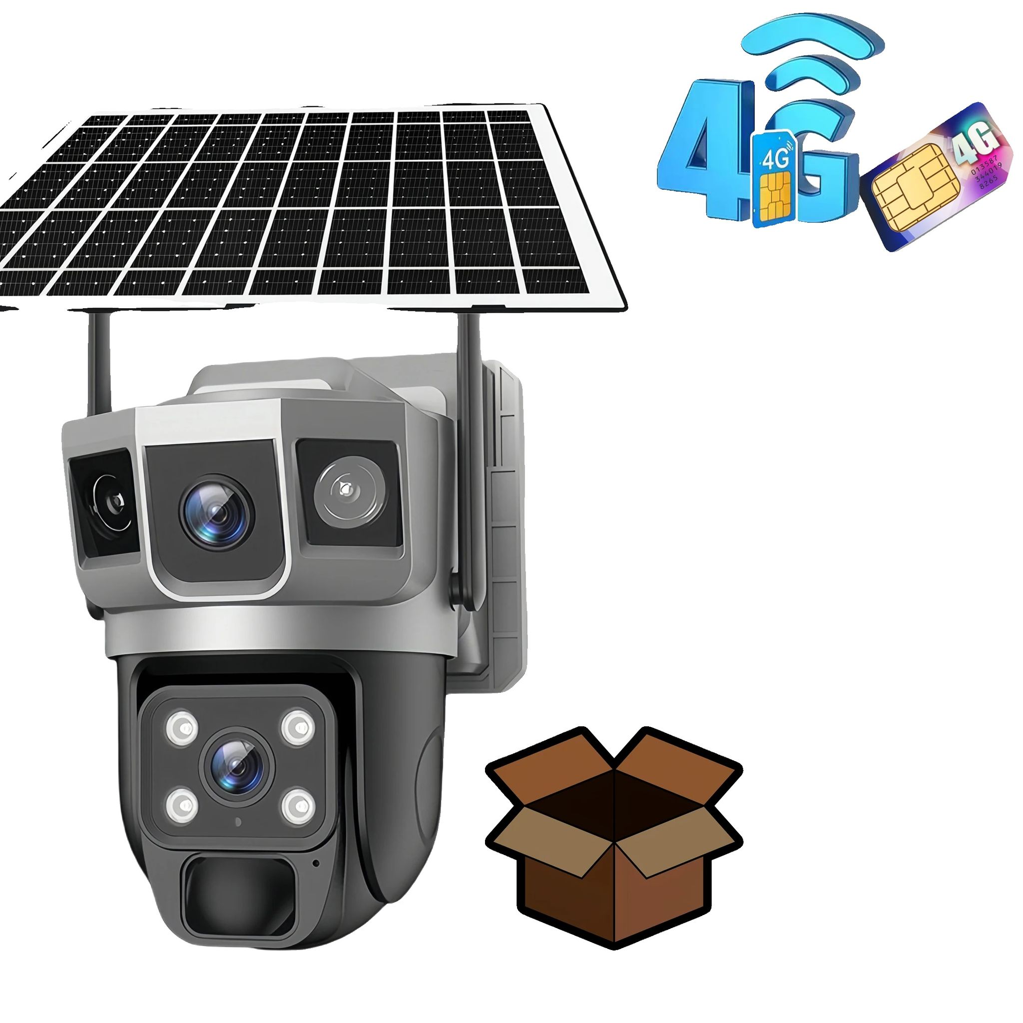Ip-kamera, 12mp Auflösung, 4g Konnektivität, 4g Kamera Ohne Karte