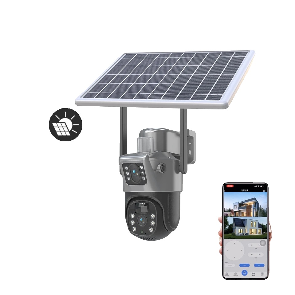 Drahtlose Ptz-solar-kamera, Dual-linse, Intelligente Bewegungserkennung, 4g Ver