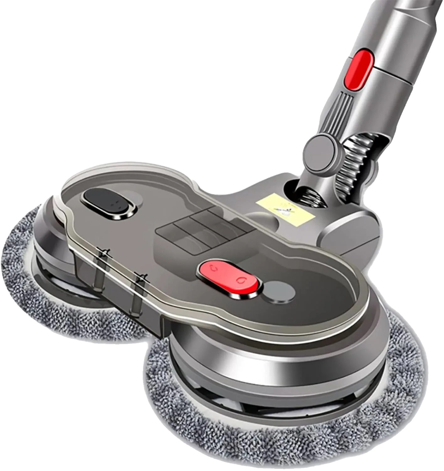 Elektrischer Mop-aufsatz, Doppelt Rotierender Kopf, Abnehmbarer Wassertank, Grau