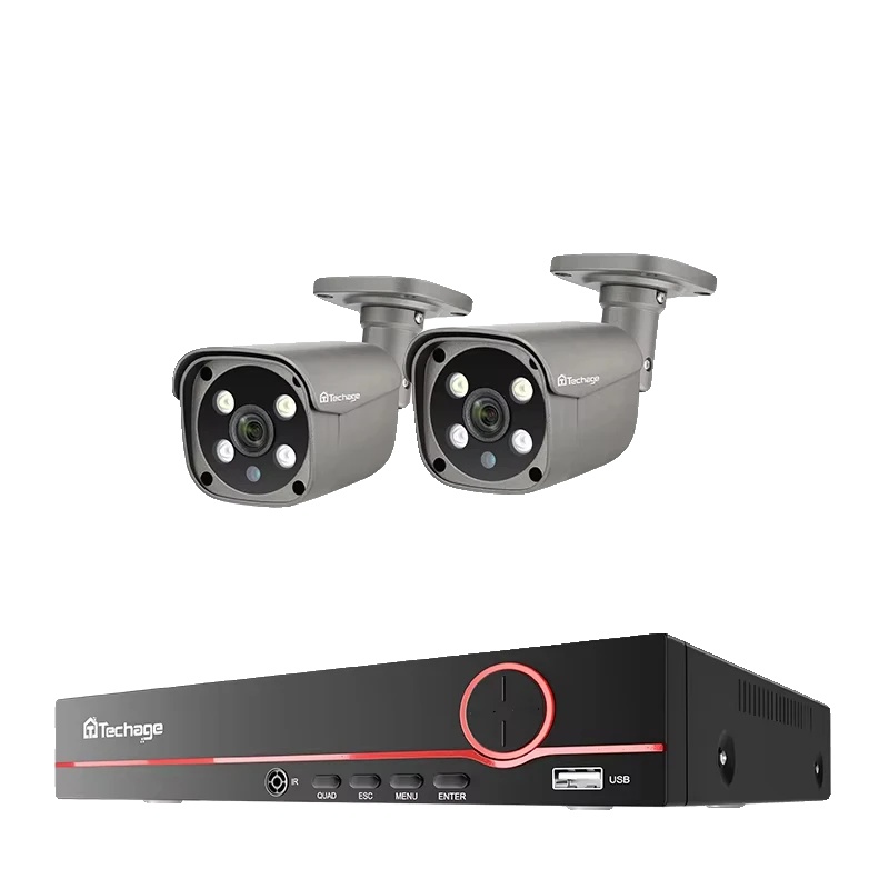 Überwachungssystem, 8mp Kameras, Ki-erkennungsfunktionen, 8ch 2stk 5mp Kamera, Kein Eingebautes Hdd