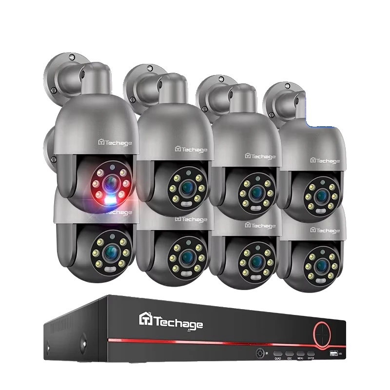 Cctv-kamerasystem, 8 Kanäle, 5 Mp Auflösung, 8ch 8 Ptz Kamera, Keine-a