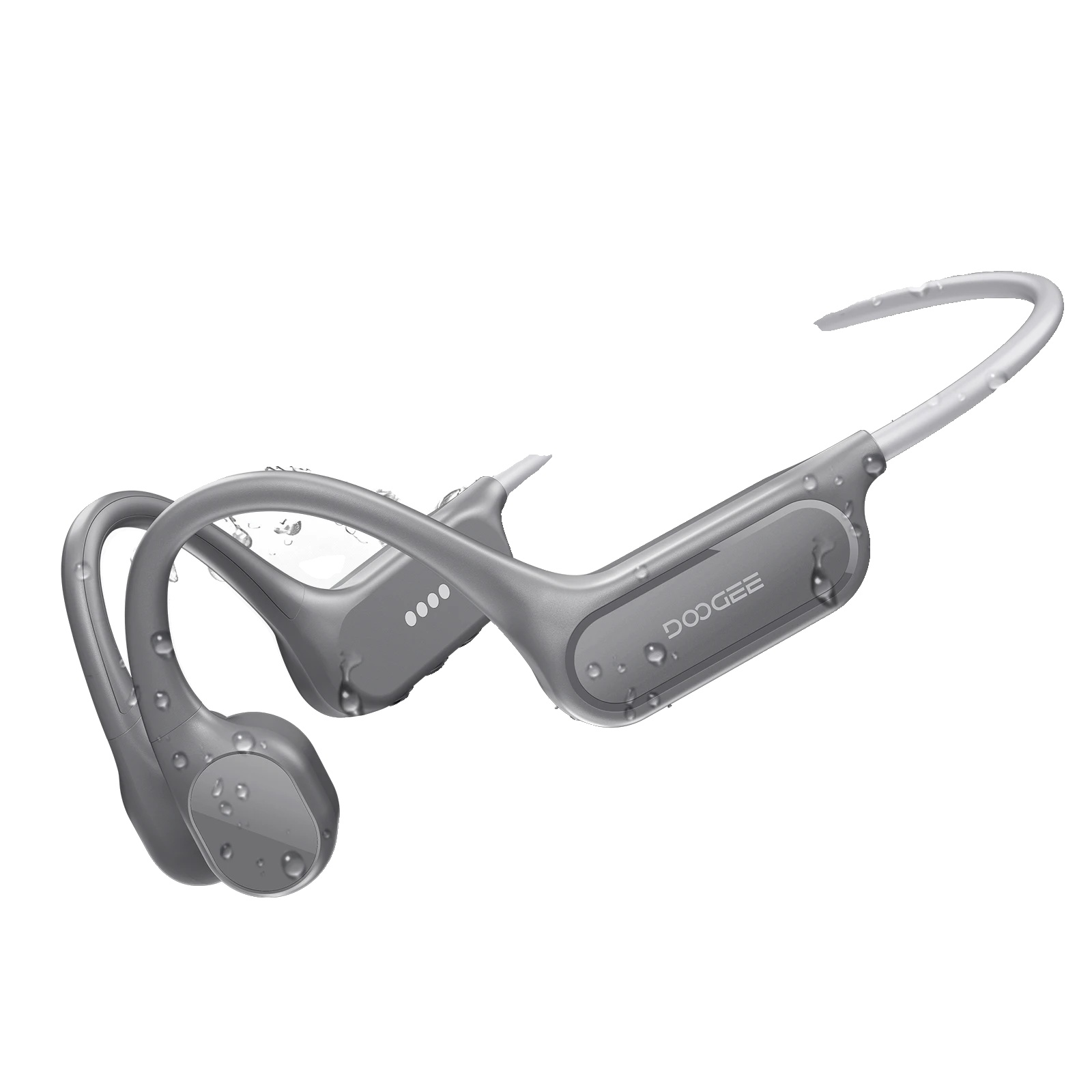 Knochenleitungs-kopfhörer, Wasserdicht, Kabellos Bluetooth 5.4, Grau