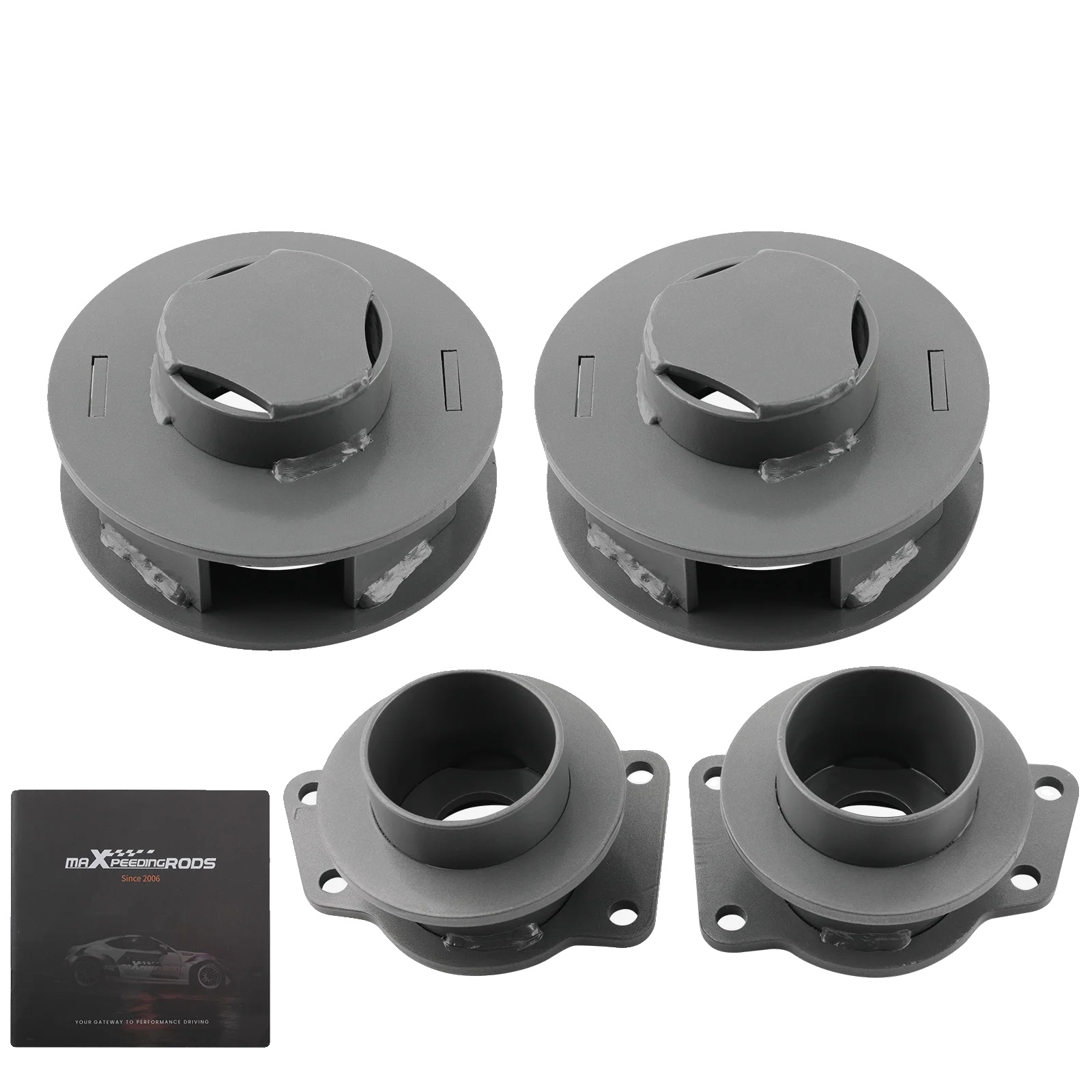 Leveling Lift Kit, 2,5 Zoll Vorderlift, 2 Zoll Hinterlift, Bolt-on Installation, Langlebiges Metallmaterial, Verbesserte Fahrzeugstabilität