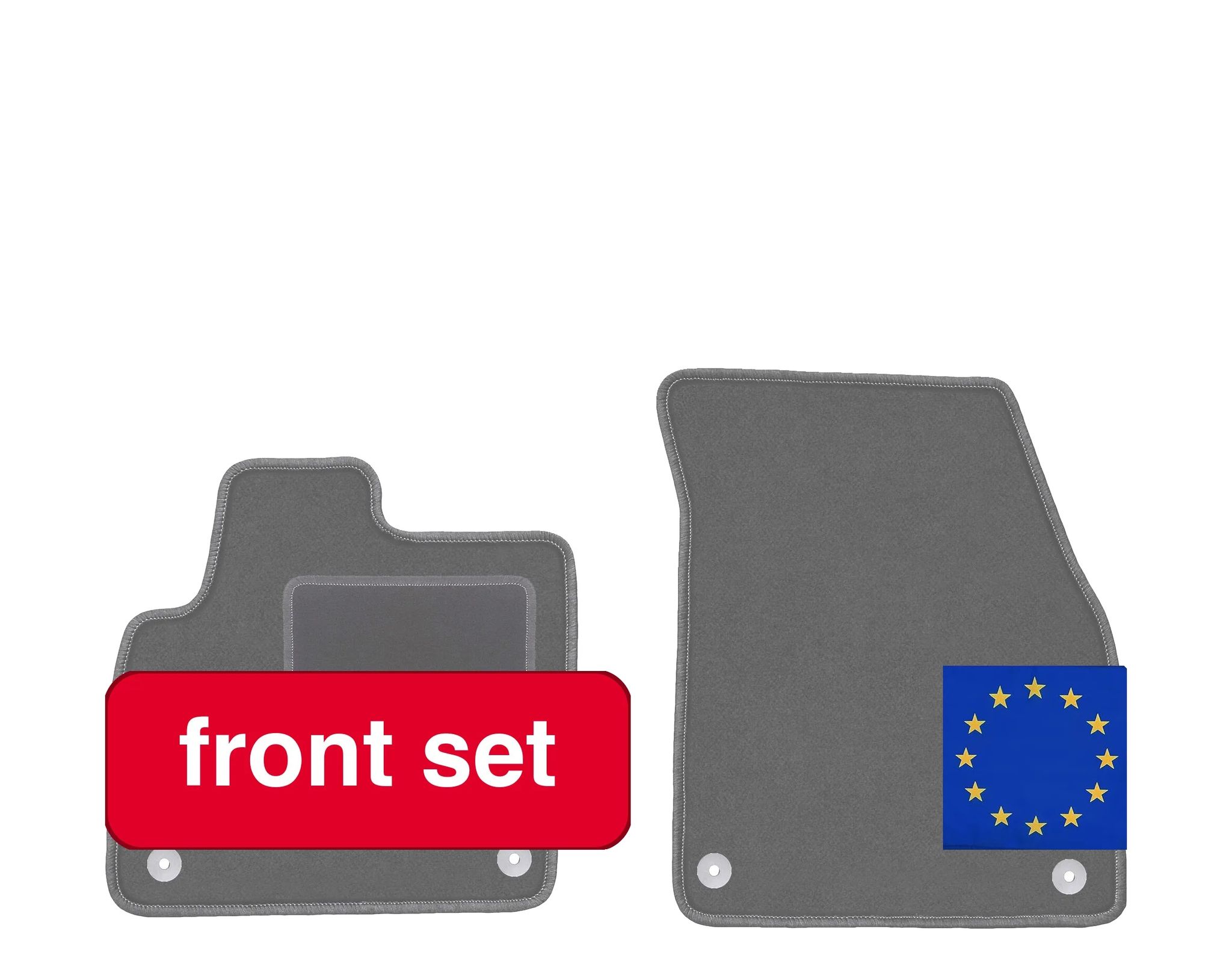 Auto-veloursmatten, Hochwertiges Material, Maßgeschneiderte Passform, Grau