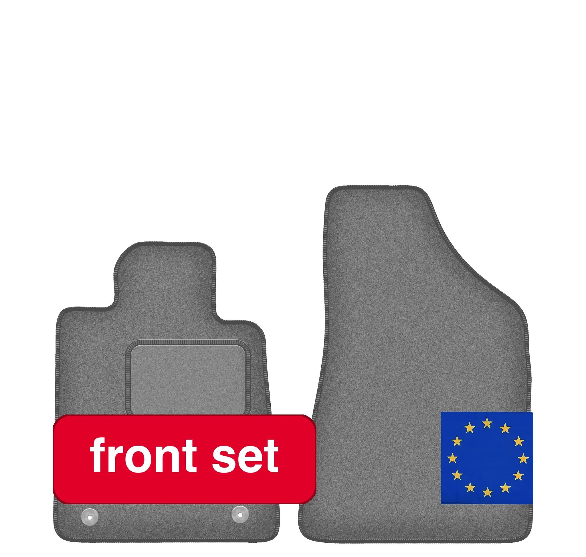 Auto-veloursmatten, Hohe Haltbarkeit, Perfekte Passform, Grau