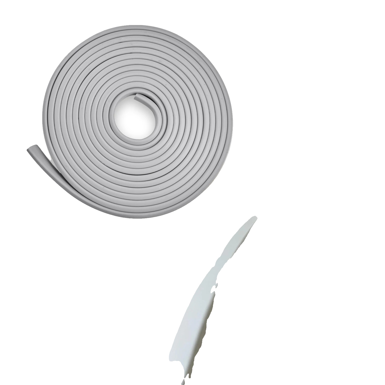 Treppenhandlaufkante, Pvc-material, 10 M Länge, 4 Cm Breite, Graue Farbe, Innen- Und Außenanwendung