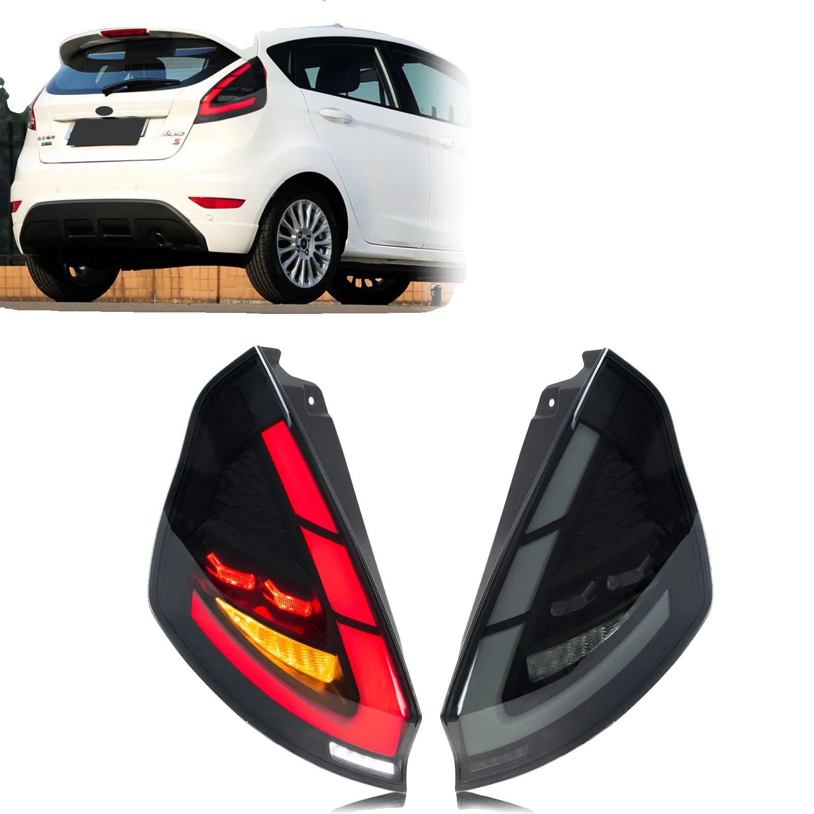Led-rücklichter, 12v Spannung, 35w Leistung, 3400 Lm Lumen, Sequenzielle Blinker, Kompatibel Mit Fiesta 2008-2017