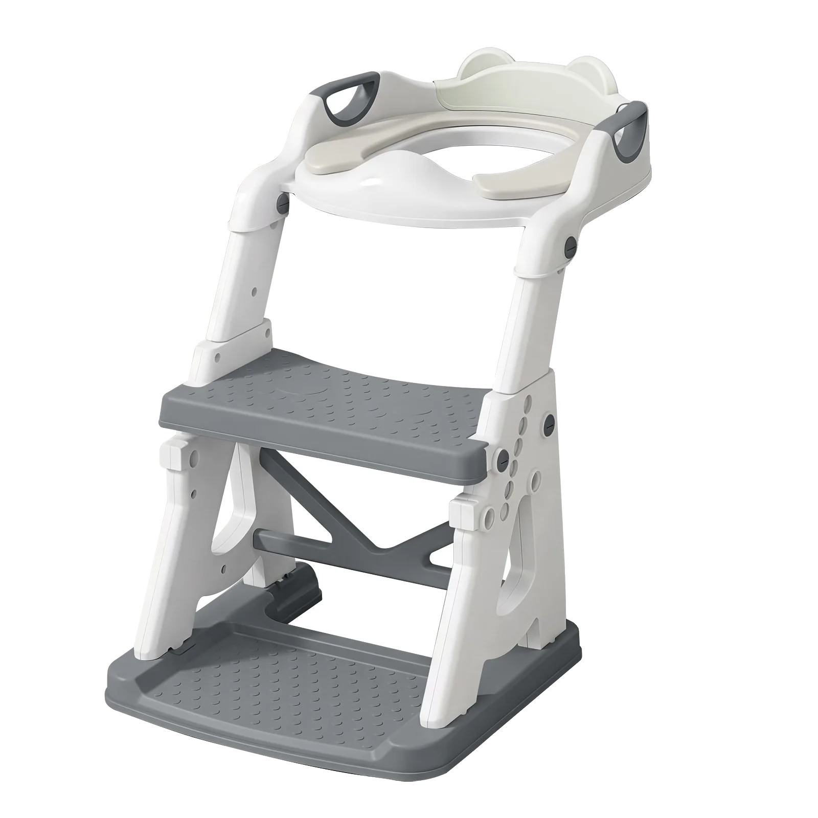 Töpfchen-trainer, Verstellbare Höhe, Rutschfestes Design, Grau