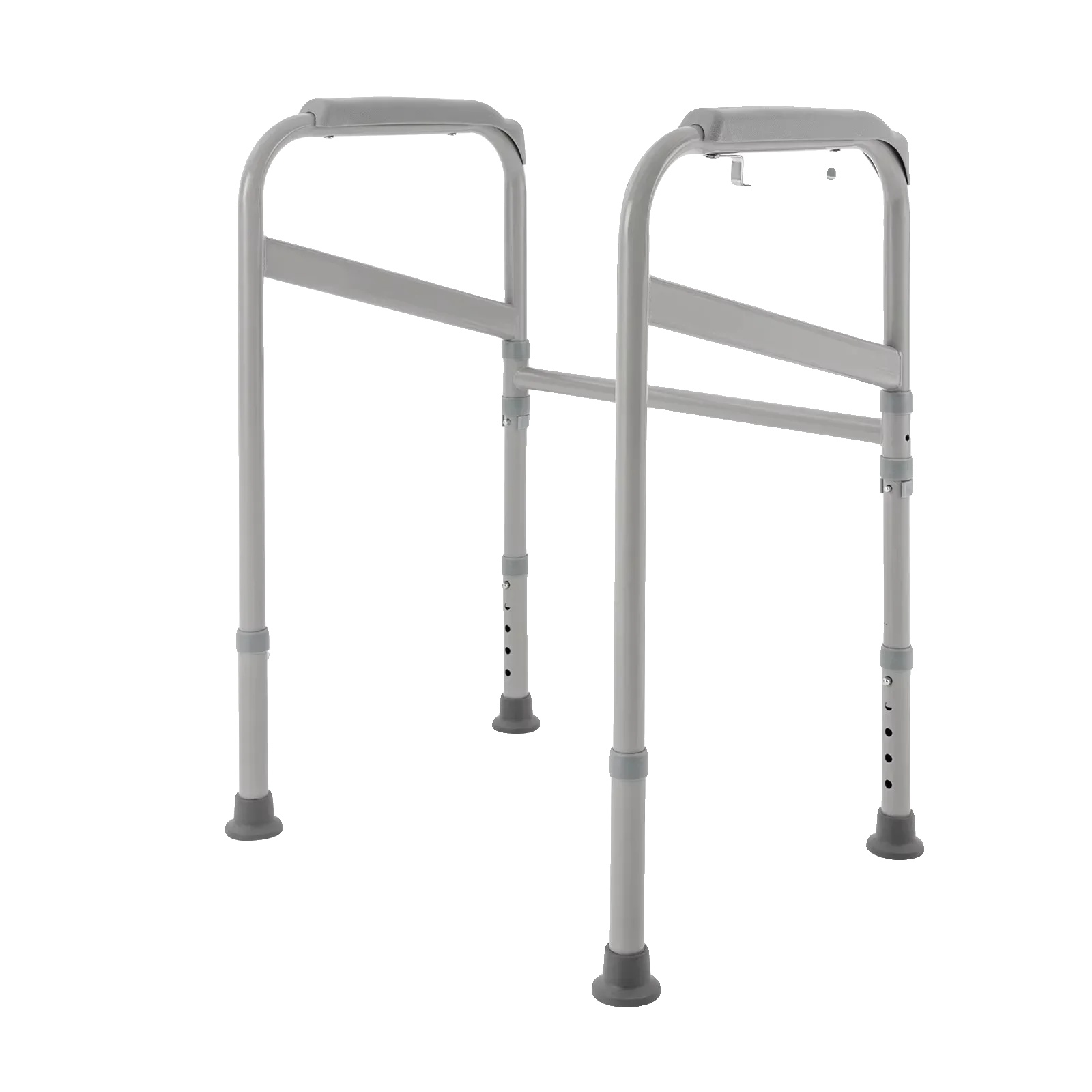 Toilettenstehhilfe, Kohlenstoffstahl, Höhenbereich 65-86 Cm, Tragfähigkeit 200 Kg, Verstellbare Armlehnen, Klappbares Design