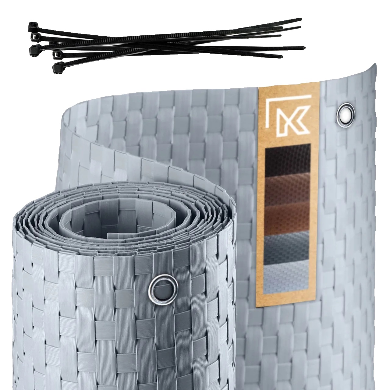 Balkonabdeckung, 0,9 M X 3 M, Technorattan Material, 1300 G/m² Gewicht, Uv-beständig, Wetterbeständig