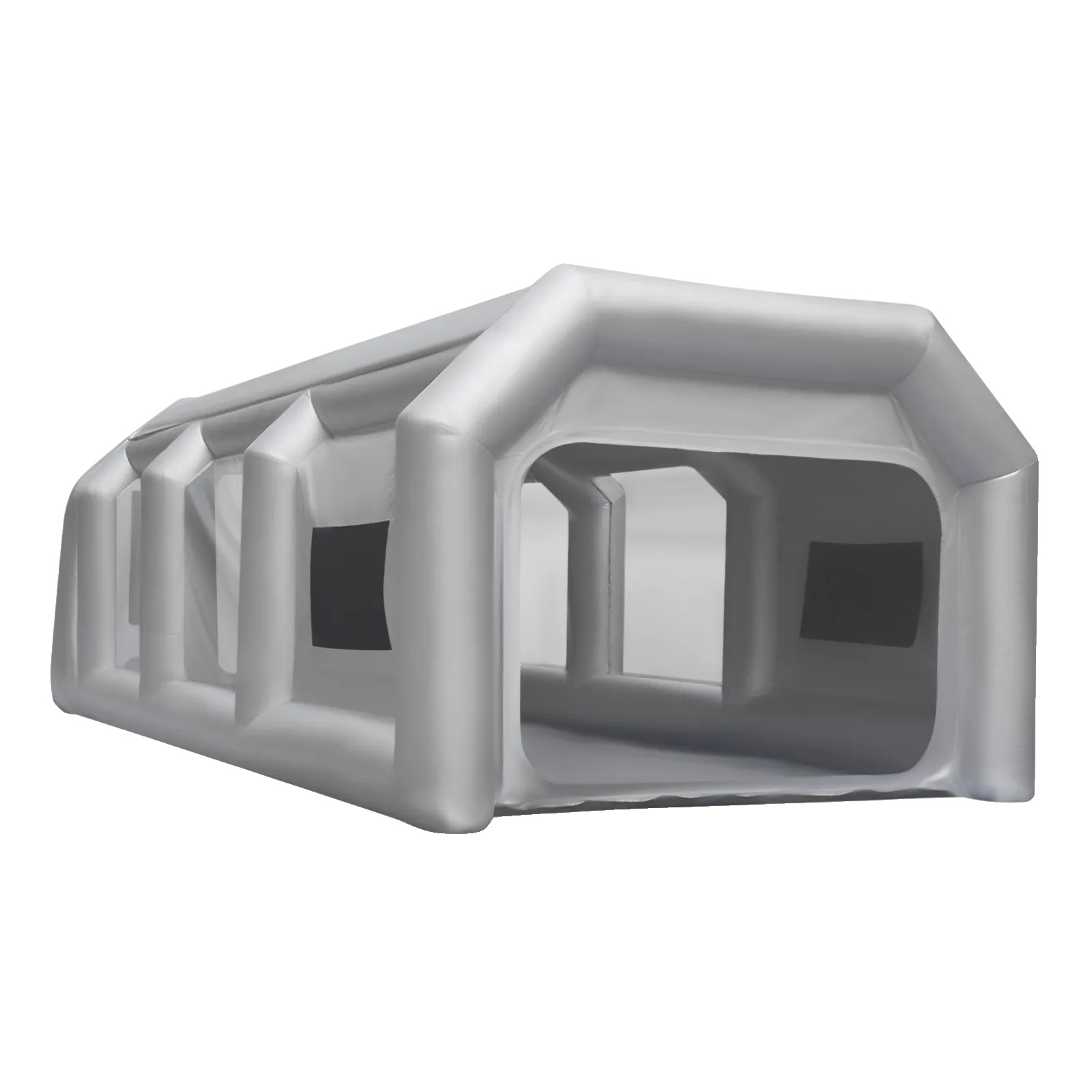 Aufblasbare Lackierkabine, Tragbares Design, Kohlefaserfiltration, Grau