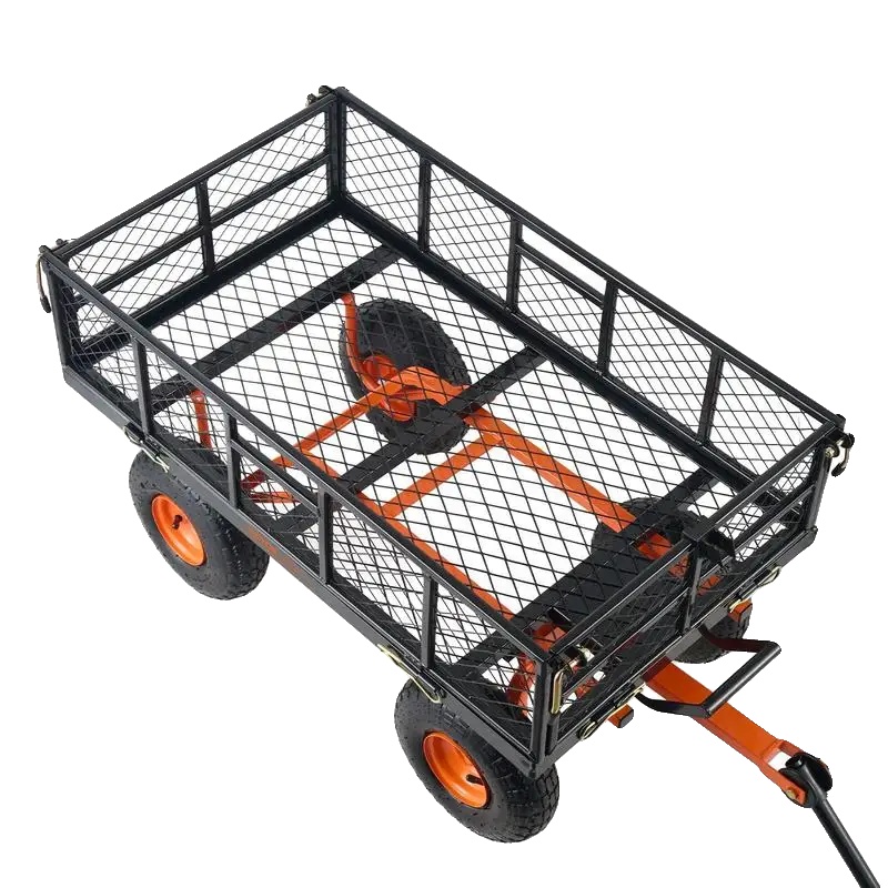 Gartenwagen, Metallkonstruktion, Hohe Tragfähigkeit, Silber