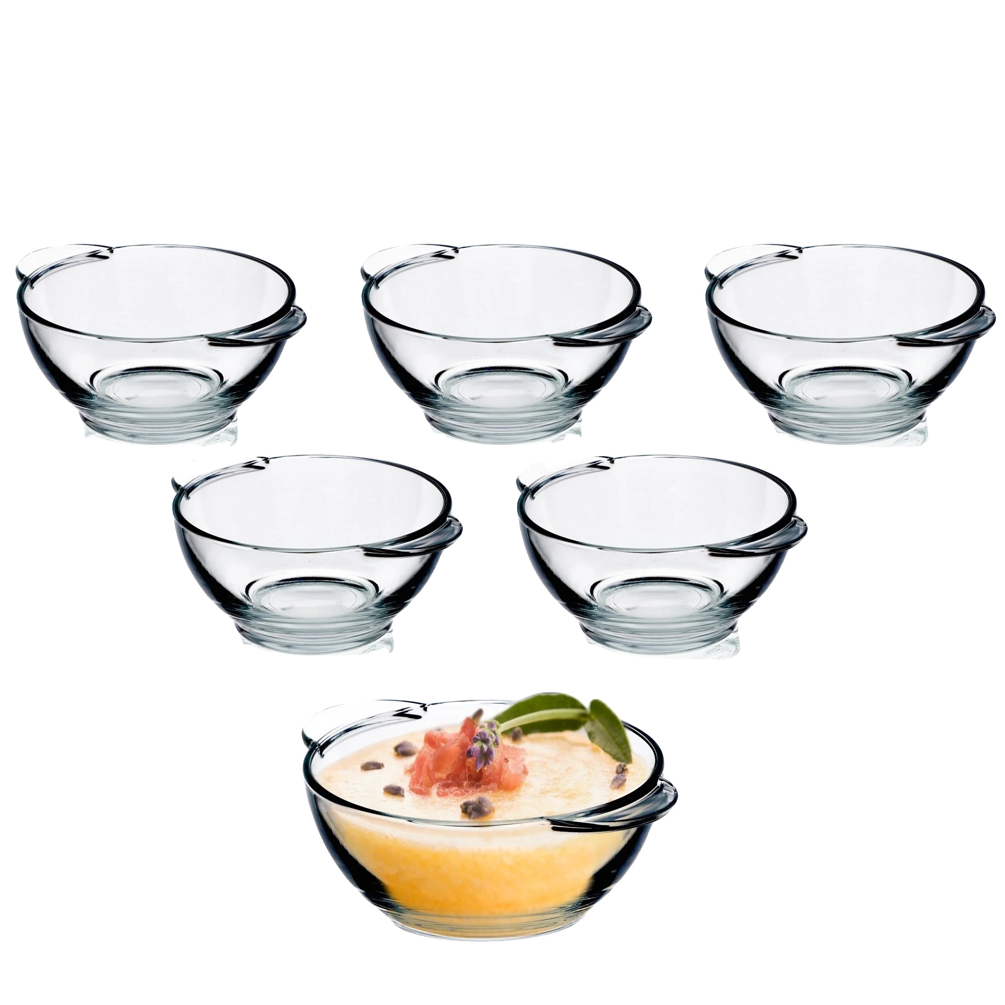 Suppenschüssel-set, 400 Ml Fassungsvermögen, Spülmaschinenfest, Silber