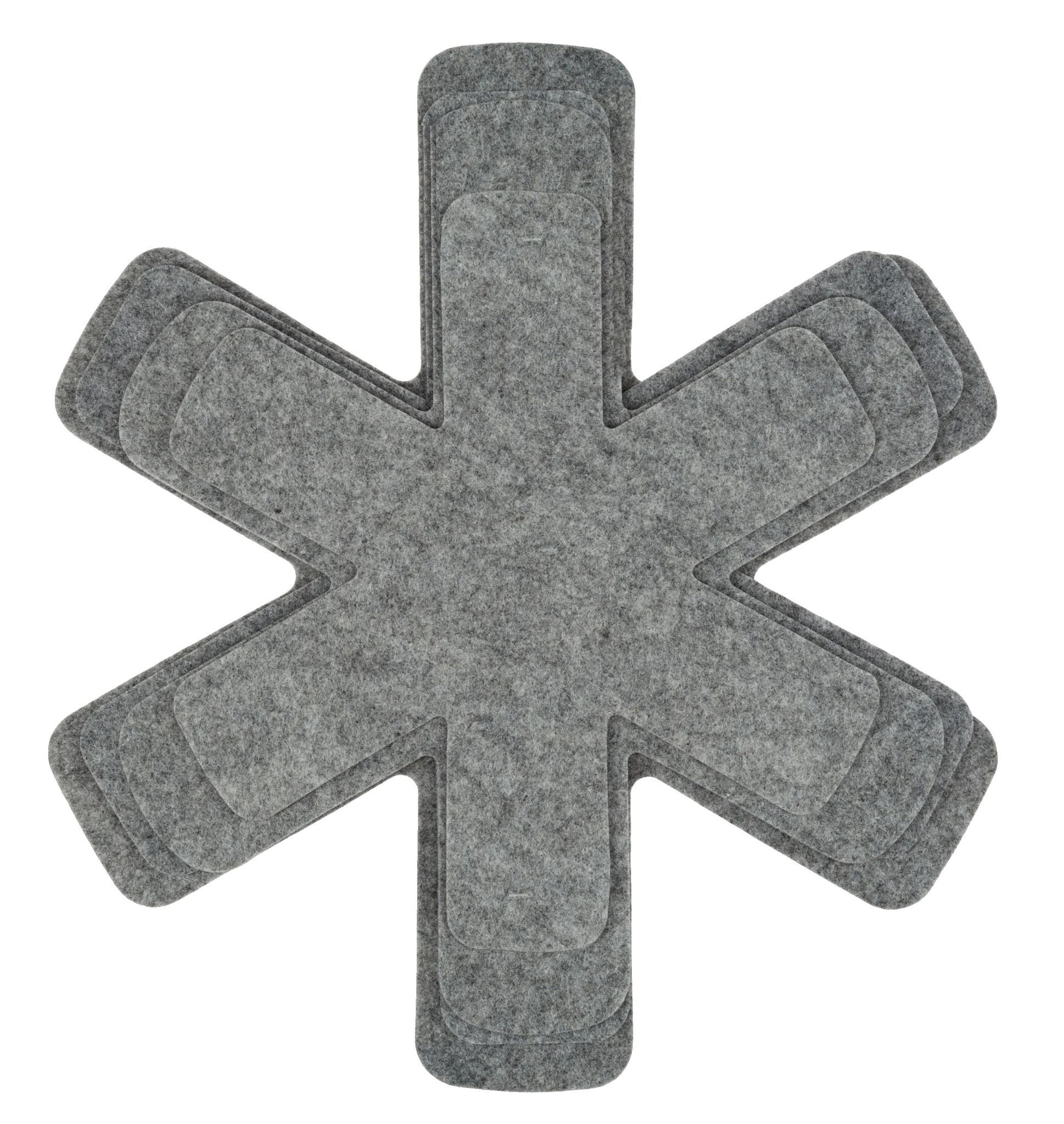 Pfannen-set, Antihaftbeschichtung, Platzsparendes Design, Grau
