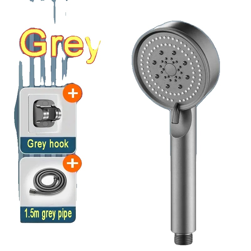 Duschkopf, Handheld, Wassersparend, Graues Set