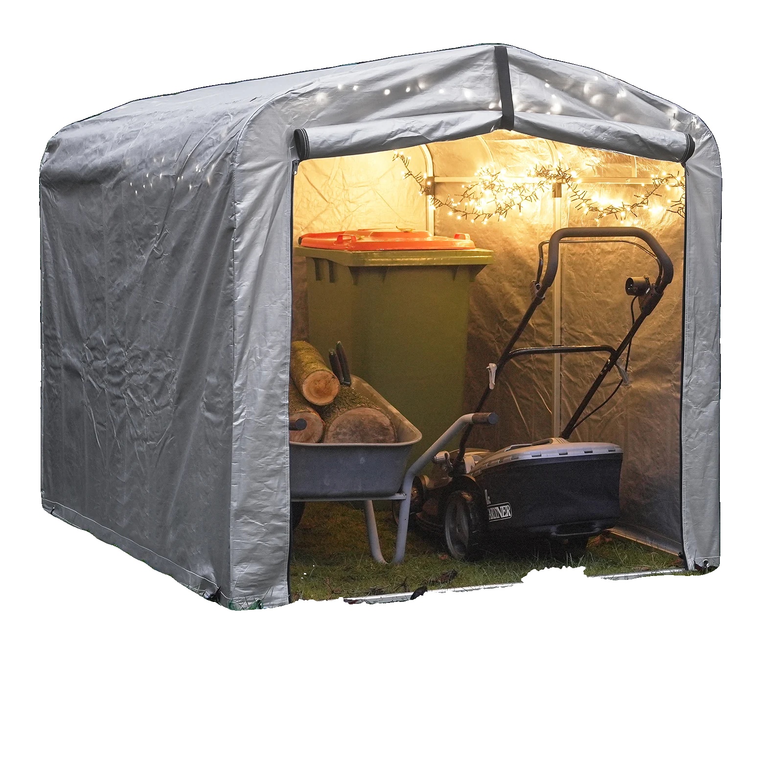 Fahrradgarage, Wetterfestes Design, Belüfteter Stauraum, 120x163x176 Cm