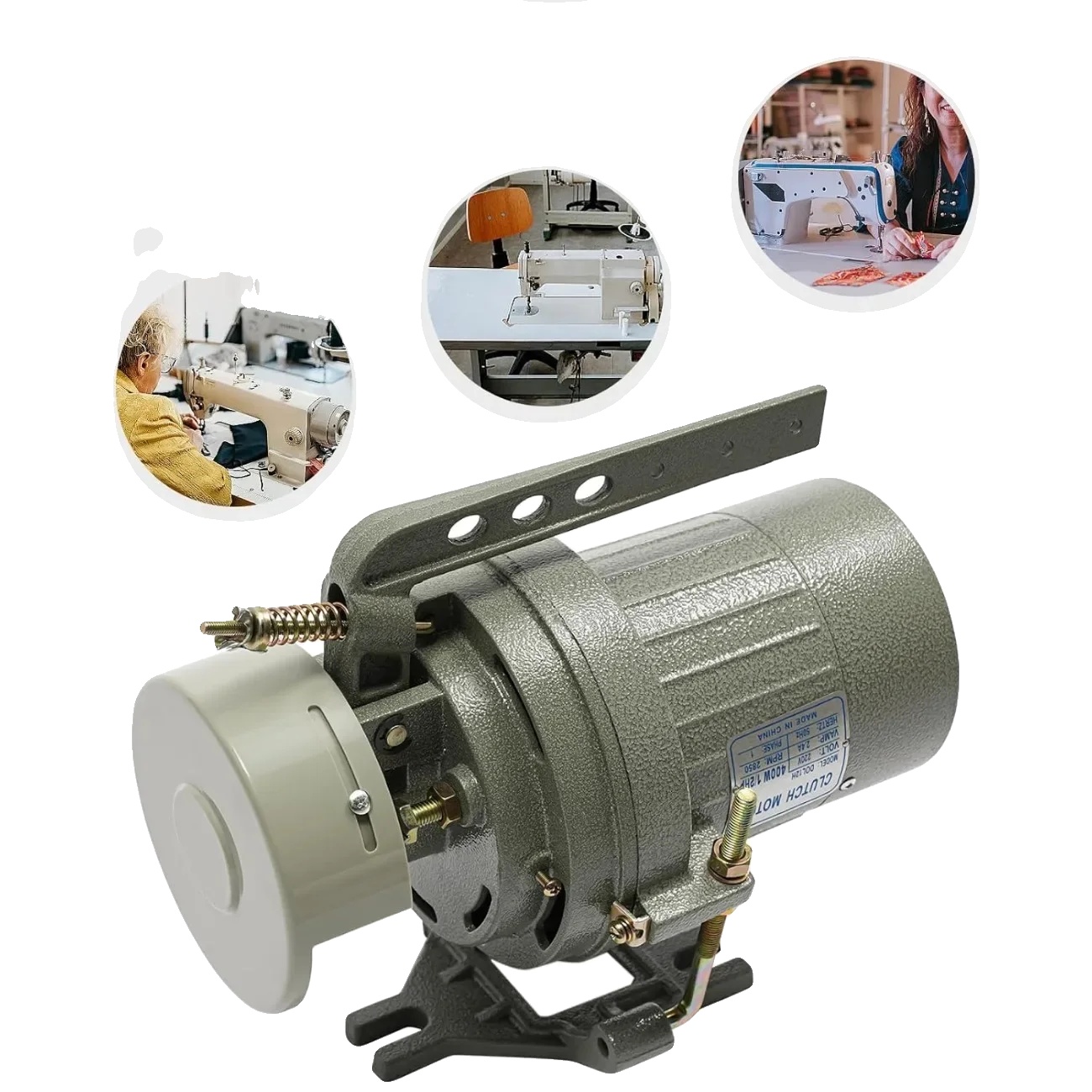 Nähmaschinenmotor, 400w Leistungsaufnahme, 2850 U/min Drehzahl, 220v Spannung, 2,4a Strom, Kupfer-aluminium-legierungsmaterial