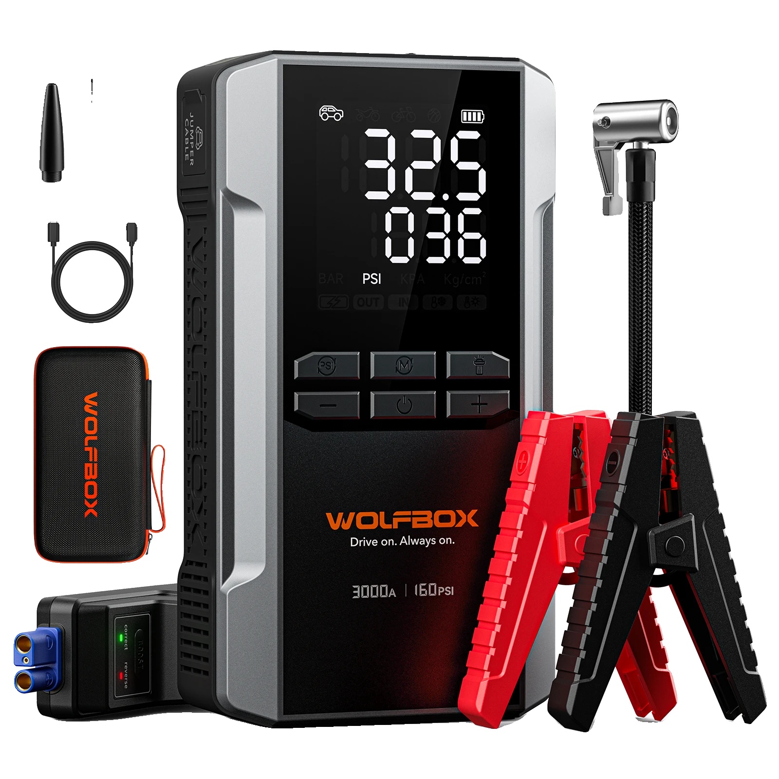Starthilfe, 16000 Mah, Luftkompressor, Megvolt-16air