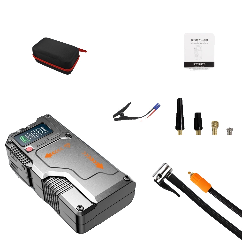 Auto-starthilfe, 10000mah Kapazität, Tragbare Powerbank, Grau R26