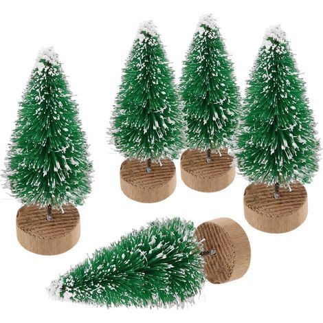 10 Künstliche Mini-weihnachtsbäume, Miniatur-tischdekoration (grün, 4,5 Cm Hoch)