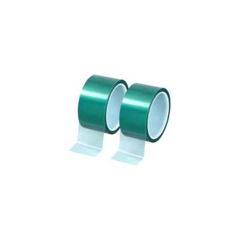 2 Rollen Hitzebeständiges Sublimationsband, 50 Mm X 33 M, Hochtemperaturklebeband Für Den Elektronischen Druck (grün)