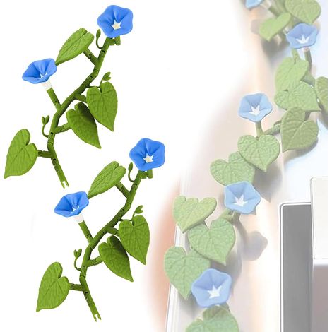 2er-set Magnetische Efeupflanzen – 3d-gedruckte Kühlschrankmagnete Mit Beweglichen Stängeln – Hübsche Küchendekoration