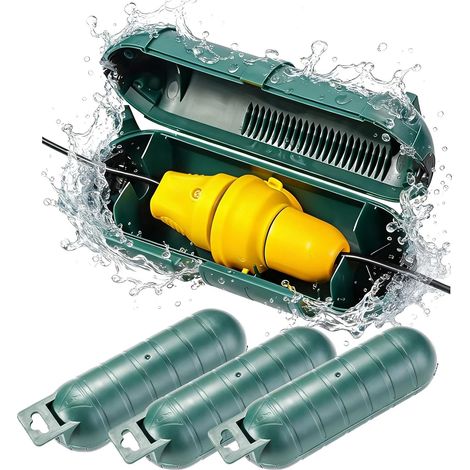 3-teiliges Schutzgehäuse Für Verlängerungskabel Im Außenbereich – Wasserdichtes Sicherheitsgehäuse Für Kabelverbinder – Elektrisches Sicherheitsgehäuse – Geeignet Für Außensteckdosen Und -stecker Sowi