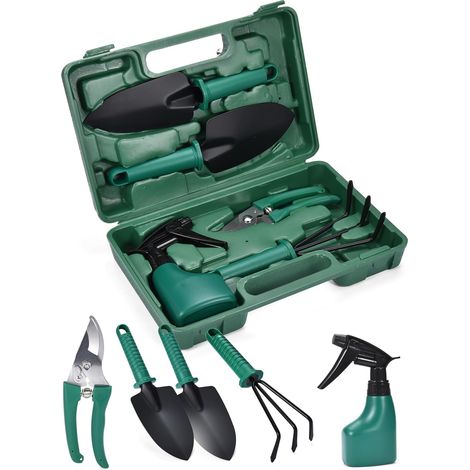 5-teiliges Gartengeräte-set – Robust – Mit Praktischer Aufbewahrungsbox Und Tragetasche – Für Pflanzen Und Die Regelmäßige Gartenpflege