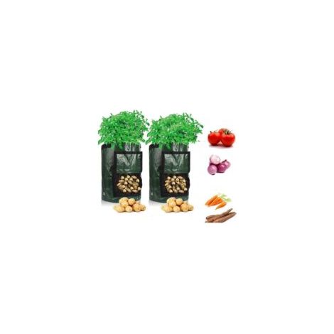 5-teiliges Set Pflanzsäcke Für Den Garten, Düngeeimer Für Gemüsegärten, Anzuchtsäcke, 10 Gallonen, 35 X 45 Cm