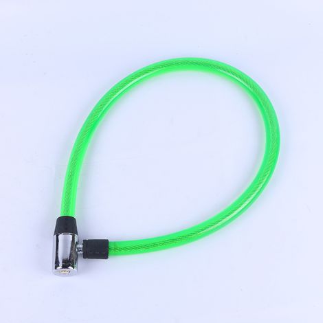 Fahrradschloss Mit Schlüssel — Tragbares Stahlkabelschloss, Geeignet Für Fahrräder, Motorräder Und Tore (grün) (12,5 Mm Dick)