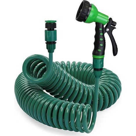 Flexibler Und Ausziehbarer Gartenschlauch – 10 Meter – Mit Spritzpistole – Zur Gartenbewässerung