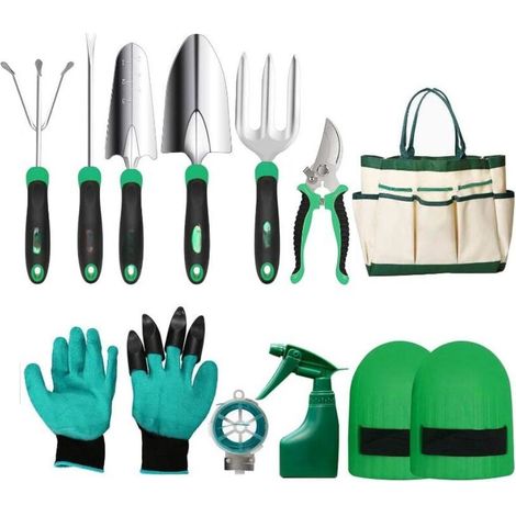 Gartengeräte-geschenkset, 11-teiliges All-in-one-set Zum Umpflanzen Von Gartenpflanzen, Inklusive Stabiler Aufbewahrungstasche