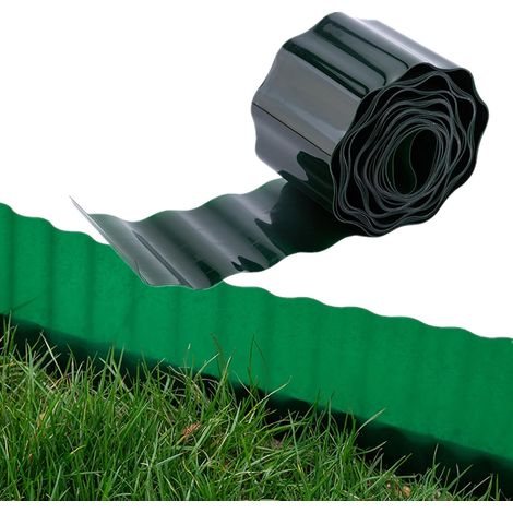 Gewellte Garteneinfassung 15 Cm X 9 M – Raseneinfassung Aus Kunststoff – Einfach Zu Verlegen Für Gemüsegärten Und Blumenbeete